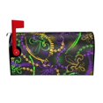 thumbnail image 1 of Haiem Neon Mardi Gras Mailbox Covers Magnetic ,Mailbox Wraps Post Letter Box Cover for Holiday Garden Yard Decor-21x18 in, 1 of 9