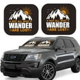 thumbnail image 1 of Haiem Not All Who Wander Are Lost4 Windshield Sun Shade: Universal Foldable 2-Piece Car Front Window Sunshade - Blocks Uv Rays, And Reduces Heat,Essential Car Accessory Medium, 1 of 7