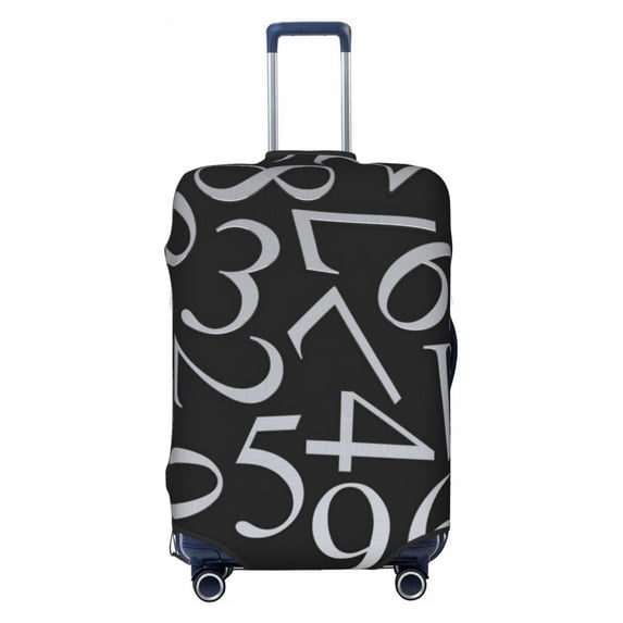 Haiem Numbers Luggage Cover Printed Suitcase Covers for Luggage Elastic Washable Suitcase Protector Fits 18-32 Inch Luggage-Large