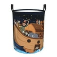 thumbnail image 1 of Haiem Ocean Scene with Noah's Ark Laundry Basket, Laundry Hamper, Collapsible Laundry Baskets, Dirty Clothes Hamper, Waterproof with Handles for College Dorm, Family-Medium, 1 of 8