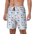 thumbnail image 1 of Haiem Ocean animals Pattern Mens Swim Trunks with Compression Liner 2 in 1 Swimming Shorts Stretch Swimwear Quick Dry,Board Shorts-X-Large, 1 of 6