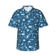 thumbnail image 1 of Haiem Octopus And Whale Printed Hawaiian Shirt for Men - Men’s Casual Beach Summer Shirts - Stretch Fabric with Modern Fit-Large, 1 of 1