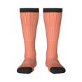 thumbnail image 1 of Haiem Orange Gingham Socks, Funny Novelty Crazy Design Cotton Socks Sports Socks Knee High Socks For Men, Women,1Pairs - Gift For Working Friends, 1 of 9