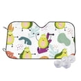 thumbnail image 1 of Haiem Orange Green Avocado Car Windshield Sun Shade - Blocks UV Rays Sun Visor Protector, Sunshade to Keep Your Vehicle Cool, Universal Fit SUV Van Sedan-Medium, 1 of 7