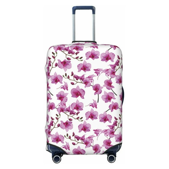 Haiem Orchids Flowers Luggage Cover Printed Suitcase Covers for Luggage Elastic Washable Suitcase Protector Fits 18-32 Inch Luggage-Large