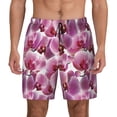 thumbnail image 1 of Haiem Orchids Flowers Mens Swim Trunks with Compression Liner 2 in 1 Swimming Shorts Stretch Swimwear Quick Dry,Board Shorts-X-Large, 1 of 9