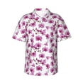 thumbnail image 1 of Haiem Orchids Flowers Printed Hawaiian Shirt for Men - Men’s Casual Beach Summer Shirts - Stretch Fabric with Modern Fit-3X-Large, 1 of 8