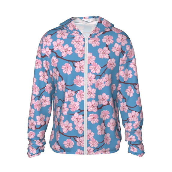 Haiem Orchids Flowers UPF 50+ Fishing Shirts for Men Long Sleeve UV Sun Protection Hoodie Non-Mask Outdoor Hiking Shirts