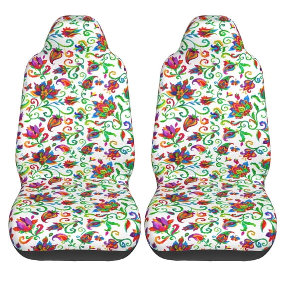 Haiem Paisley Printed Car Seat Covers Set of 2, Universal Fit Car Seat Covers,Protective Seat Covers,Comfortable Car Seat Covers, Easy Installation Seat Covers