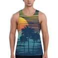 thumbnail image 1 of Haiem Palm Trees Men Workout Tank Top Gym Bodybuilding Sleeveless Muscle T Shirts Athletic Tank Breathable Workout Shirt-3X-Large, 1 of 8
