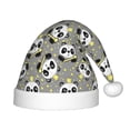 thumbnail image 1 of Haiem Panda With Crown And Stars Pattern Santa Hat Confortable Velvet Christmas Hat for Christmas Party Favors Fit for Adults and Kids, 1 of 6