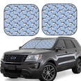 thumbnail image 1 of Haiem Party Shark Cute Car Windshield Sun Shade (2 Pieces) Foldable Windshield Sun Shade Car Accessories for Truck SUV Pickup-Large, 1 of 7