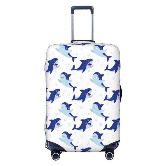 Haiem Party Shark Cute Luggage Cover Printed Suitcase Covers for Luggage Elastic Washable Suitcase Protector Fits 18-32 Inch Luggage(without luggage)-Medium