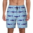 thumbnail image 1 of Haiem Party Shark Cute Mens Swim Trunks with Compression Liner 2 in 1 Swimming Shorts Stretch Swimwear Quick Dry,Board Shorts-Small, 1 of 9