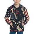 thumbnail image 1 of Haiem Patriotic Bulldog Art Pattern Boys Hoodie, Youth Pullover Hooded Sweatshirt, Kangaroo Pocket Hoodie for Kids Girls -X-Large, 1 of 6