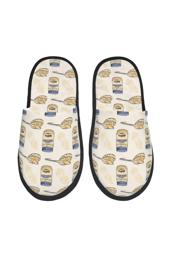 Peanuts Print Fuzzy Slippers for Women Plush Slippers Winter Fluffy House Shoes Indoor Outdoor-Medium