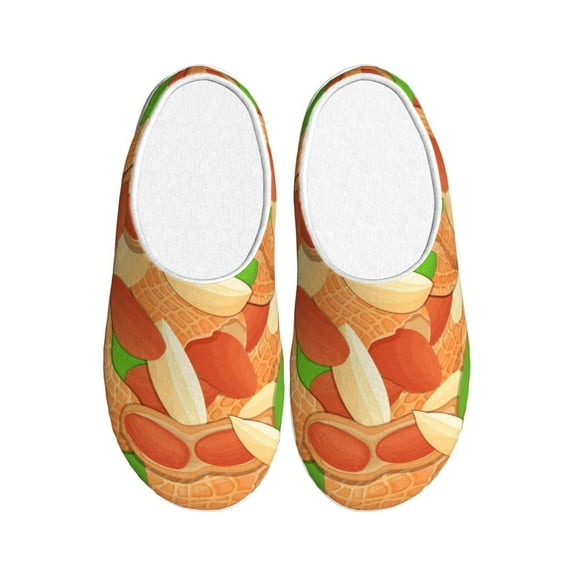 Haiem Peanuts1 Print Women's Fuzzy Memory Foam House Slipper Cozy Home Footwear Non-slip Winter Slippers-40/41
