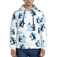 thumbnail image 1 of Haiem Penguin Winter Fun Patterned Men's Hoodie with Kangaroo Pocket - Ideal Pullover Sweatshirt for Daily Wear, Travel, and Home-3X-Large, 1 of 7