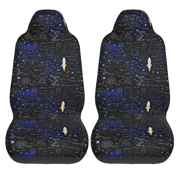Haiem Physical Formulas Printed Car Seat Covers Set of 2, Universal Fit Car Seat Covers,Protective Seat Covers,Comfortable Car Seat Covers, Easy Installation Seat Covers, Vehicle Seat Covers