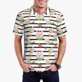 thumbnail image 1 of Haiem Pig And Watermelon Pattern Mens Polo Shirts Quick Dry Short Sleeve Golf T Shirt Performance Moisture Wicking Casual Workout-X-Large, 1 of 6