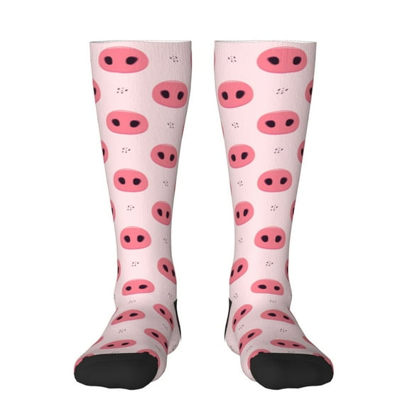 Haiem Pig Noses Socks, Funny Novelty Crazy Design Cotton Socks Sports Socks Knee High Socks For Men, Women,1Pairs - Gift For Working Friends