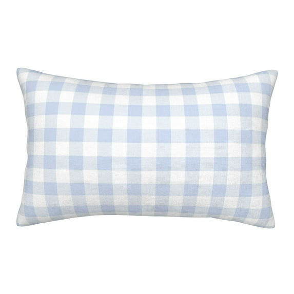 Haiem Pillowcase for Hair and Skin Queen - Blue Checkboard Printed Soft Pillowcase with Envelope Closure-16"x24"