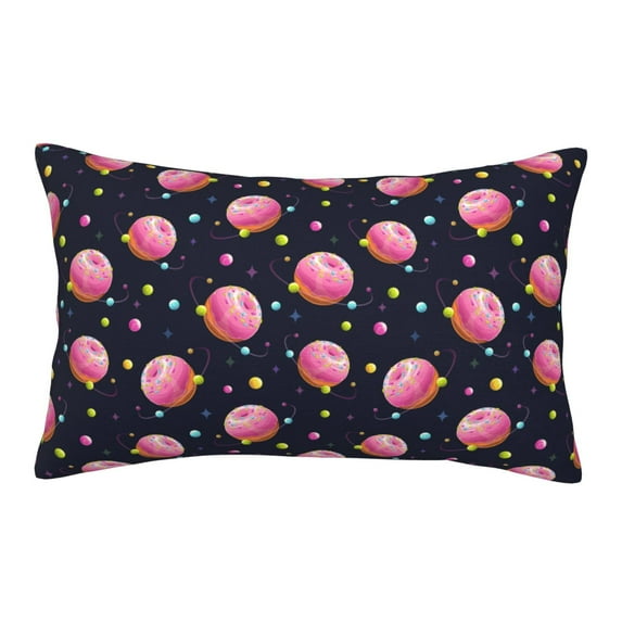 Haiem Pillowcase for Hair and Skin Queen - Cartoon Donut Planets Printed Soft Pillowcase with Envelope Closure-20"x30"