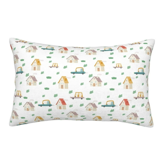 Haiem Pillowcase for Hair and Skin Queen - Cartoon House Printed Soft Pillowcase with Envelope Closure-14"x20"