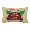 thumbnail image 1 of Haiem Pillowcase for Hair and Skin Queen - Christmas Vintage Red Truck Printed Soft Pillowcase with Envelope Closure-16"x24", 1 of 9