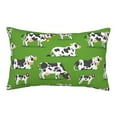 thumbnail image 1 of Haiem Pillowcase for Hair and Skin Queen - Cows With Calfs Green Printed Soft Pillowcase with Envelope Closure-16"x24", 1 of 9