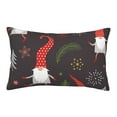 thumbnail image 1 of Haiem Pillowcase for Hair and Skin Queen - Cute Christmas Gnomes Printed Soft Pillowcase with Envelope Closure-16"x24", 1 of 9
