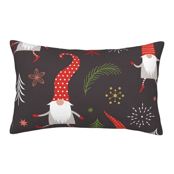 Haiem Pillowcase for Hair and Skin Queen - Cute Christmas Gnomes Printed Soft Pillowcase with Envelope Closure-16"x24"