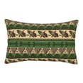 thumbnail image 1 of Haiem Pillowcase for Hair and Skin Queen - Dark Green Vintage Corn Pattern Printed Soft Pillowcase with Envelope Closure-14"x20", 1 of 8