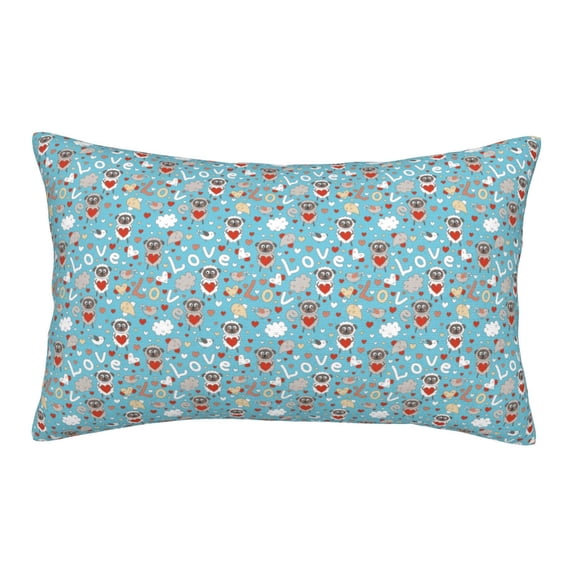 Haiem Pillowcase for Hair and Skin Queen - Funny Cartoon Animals Printed Soft Pillowcase with Envelope Closure-14"x20"