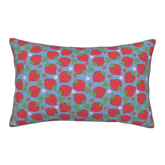Haiem Pillowcase for Hair and Skin Queen - Hand Drawn Strawberry Printed Soft Pillowcase with Envelope Closure-14"x20"