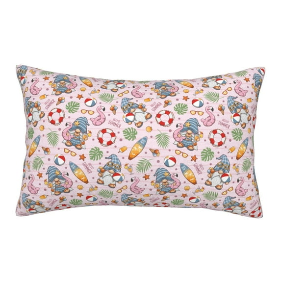 Haiem Pillowcase for Hair and Skin Queen - Hello Summer With Gnome Printed Soft Pillowcase with Envelope Closure-20"x30"