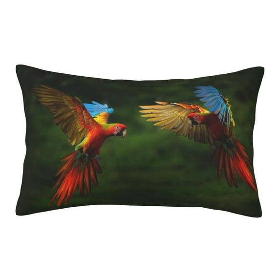 Haiem Pillowcase for Hair and Skin Queen - Hybrid Parrot in the Forest Printed Soft Pillowcase with Envelope Closure-20"x30"