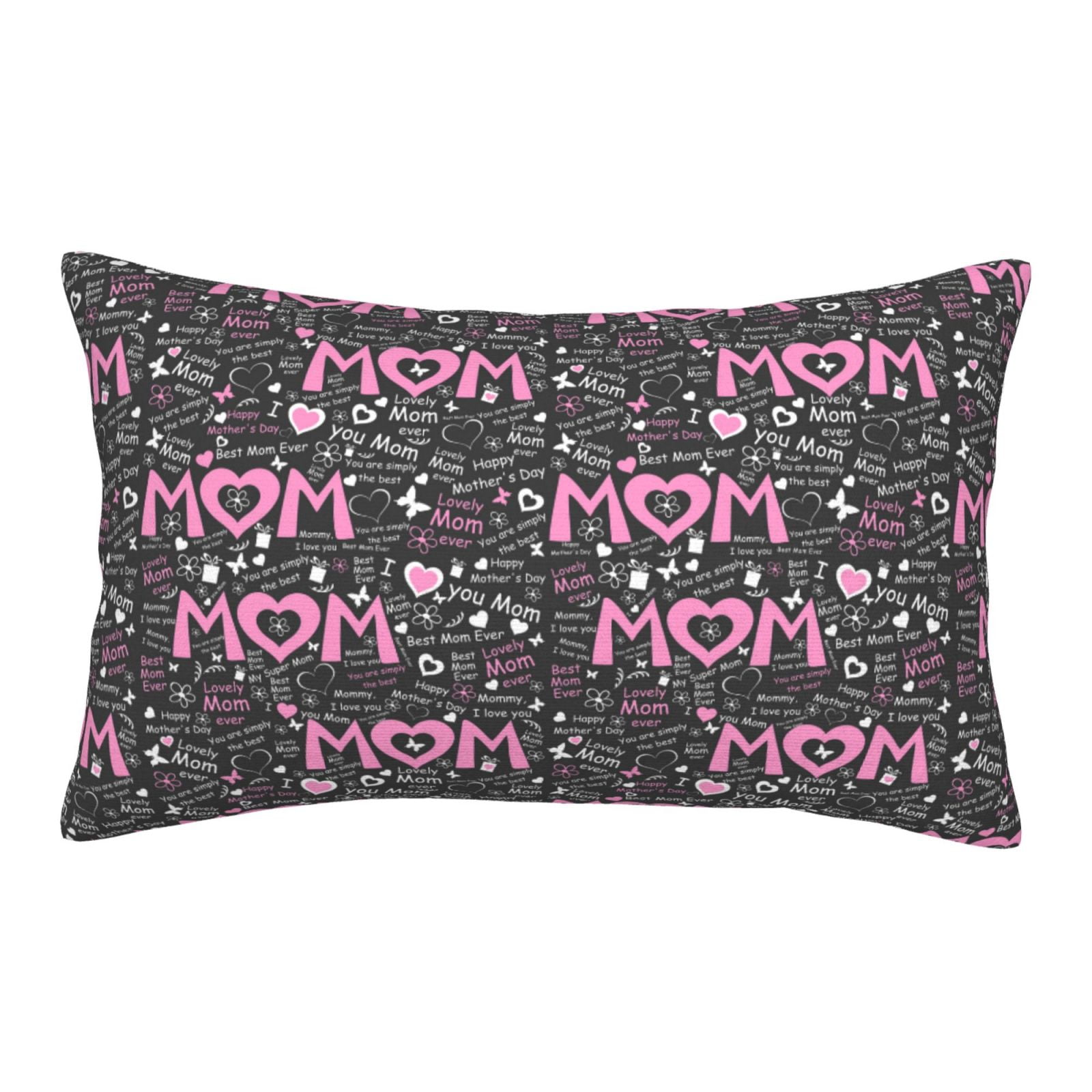 Haiem Pillowcase for Hair and Skin Queen Lovely Mom Ever Printed Soft