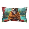 thumbnail image 1 of Haiem Pillowcase for Hair and Skin Queen - Meditating French Bulldog Printed Soft Pillowcase with Envelope Closure-16"x24", 1 of 8