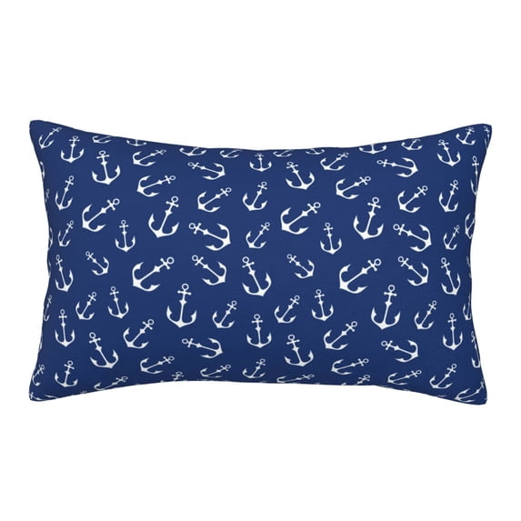 Haiem Pillowcase for Hair and Skin Queen - Nautical Anchors Printed Soft Pillowcase with Envelope Closure-20"x30"