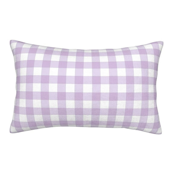 Haiem Pillowcase for Hair and Skin Queen - Purple Checkboard Printed Soft Pillowcase with Envelope Closure-14"x20"
