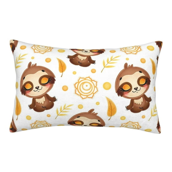 Haiem Pillowcase for Hair and Skin Queen - Sloth Yoga Printed Soft Pillowcase with Envelope Closure-14"x20"