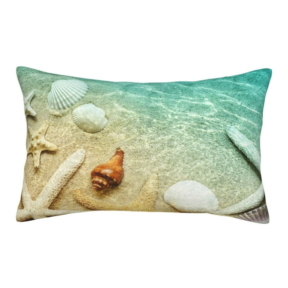 Haiem Pillowcase for Hair and Skin Queen - Starfish And Seashell On The Beach Printed Soft Pillowcase with Envelope Closure-14"x20"