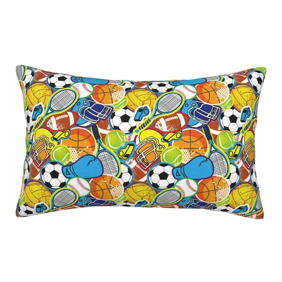Haiem Pillowcase for Hair and Skin Queen - Various Balls Printed Soft Pillowcase with Envelope Closure-14"x20"