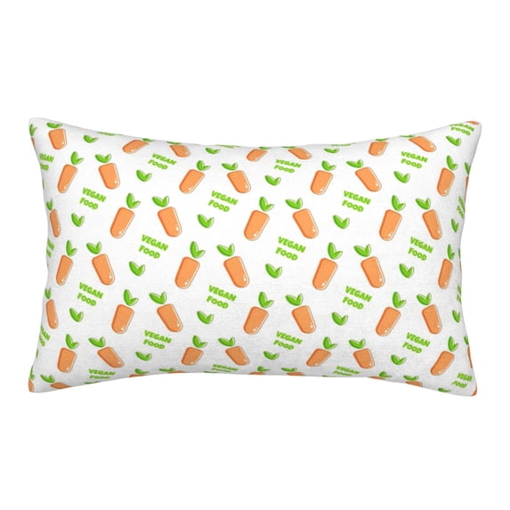 Haiem Pillowcase for Hair and Skin Queen - Vegan Fruit Carrot Printed Soft Pillowcase with Envelope Closure-20"x30"