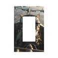 thumbnail image 1 of Haiem Pilot Cat In Vintage Plane Pattern Decorative Wall Plates, 1-Gang 5.0" x3.0", Unbreakable Thermoplastic Faceplate Cover for Decorator Receptacle Outlet & Switch-Style U, 1 of 6