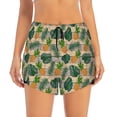 thumbnail image 1 of Haiem Pineapples Palm Leaves Women's 2 in 1 Running Shorts - Lightweight Athletic Workout Gym Yoga Breathable Sports Shorts Liner with Phone Pockets-Small, 1 of 9