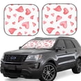 thumbnail image 1 of Haiem Pink Hearts Windshield Sun Shade: Universal Foldable 2-Piece Car Front Window Sunshade - Blocks Uv Rays, And Reduces Heat,Essential Car Accessory Medium, 1 of 7
