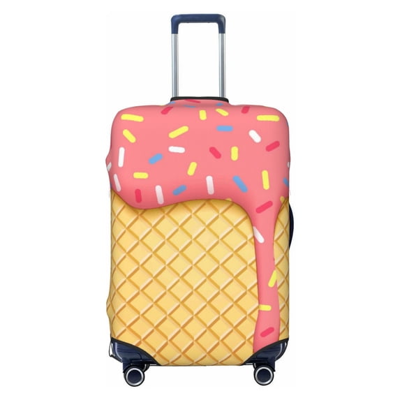 Haiem Pink Ice Cream Luggage Cover,Durable, Washable Suitcase Protector With Anti-Scratch Technology - Keep Your Luggage Looking New Medium