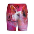 thumbnail image 1 of Haiem Pink Pig Men's Pajama Short with Soft Woven Cotton Elastic Waistband Sleep Short-Medium, 1 of 9